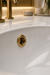 Mat Gold Lavabo Taşma Yüzüğü Mat Gold Lavabo Gider Tıpası 1 Adet