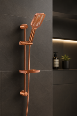 Mat Bakır Duş Sistemi ve Alt Banyo Bataryası Fırçalanmış Bronz Premium Duş Seti Bütün Banyolara Uygun