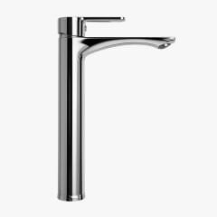 Çanak Lavabo Armatürü Yüksek Model Silver Gümüş Renk Pirinç Ağır Materyal Lavabo Bataryası