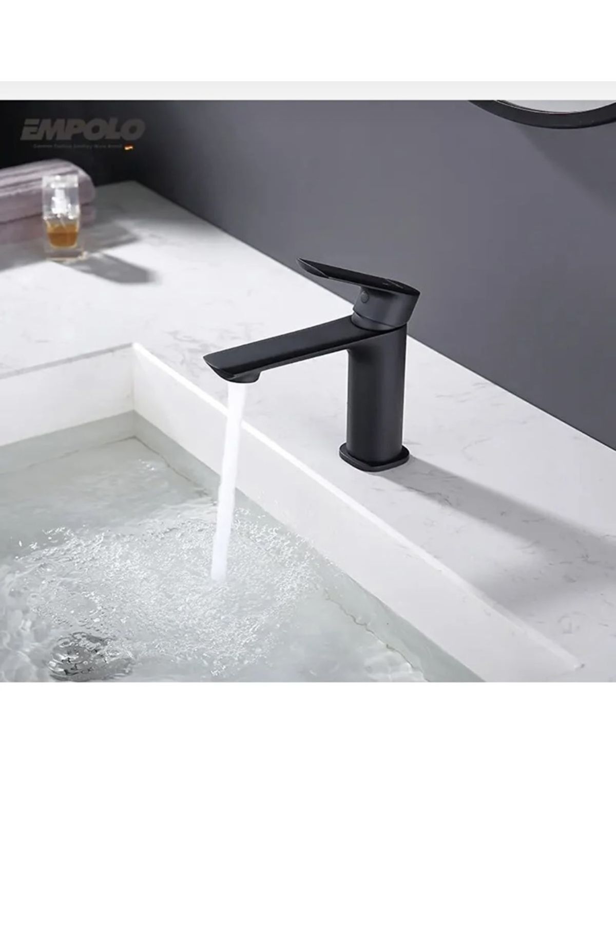 Siyah Lavabo Bataryası Mat Siyah Lavabo Bataryası Modern Tasarım Banyo Musluğu