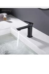 Siyah Lavabo Bataryası Mat Siyah Lavabo Bataryası Modern Tasarım Banyo Musluğu