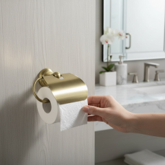 Mat Gold Vintage Tuvalet Kağıtlık Klasik Tasarım Mat Altın Fırçalanmış Gold Pirinç Malzeme Paslanmaz