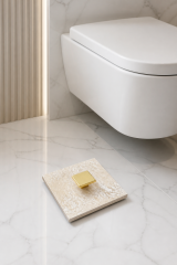 Mermer Banyo Gideri Traverten Gold Doğal Mermer Koku Gidericili Banyo Yer Süzgeci Kapatıcı Gold Mermer Traverten 10X10 Ölçü Standart