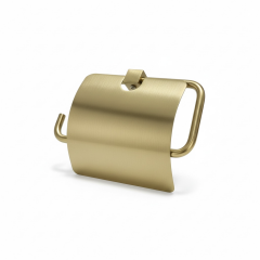Tuvalet Kağıtlığı Mat Altın Modern Tasarım Paslanmaz Fırçalanmış Gold Kapaklı Kağıtlık