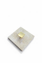 Mermer Banyo Gideri Traverten Gold Doğal Mermer Koku Gidericili Banyo Yer Süzgeci Kapatıcı Gold Mermer Traverten 10X10 Ölçü Standart