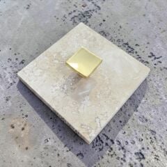 Mermer Banyo Gideri Traverten Gold Doğal Mermer Koku Gidericili Banyo Yer Süzgeci Kapatıcı Gold Mermer Traverten 10X10 Ölçü Standart