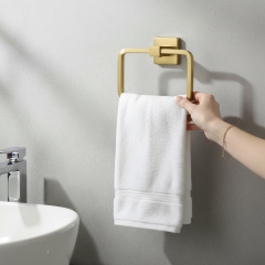 Banyo Havluluk Mat Altın Kare Havluluk Fırçalanmış Gold Modern Tasarım Paslanmaz Pirinç Malzeme