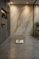 Mermer Banyo Gideri Gold Beyaz Doğal Mermer Koku Gidericili Banyo Yer Süzgeci Kapatıcı Beyaz Mermer Gold Kulp 10X10 Ölçü Standart