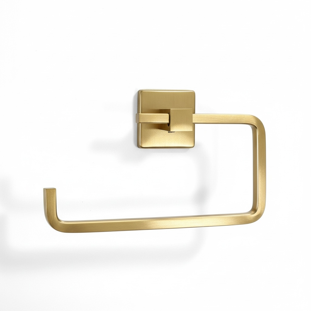 Mat Altın Açık Tuvalet Kağıtlığı Modern Tasarım Paslanmaz Fırçalanmış Altın Kağıtlık