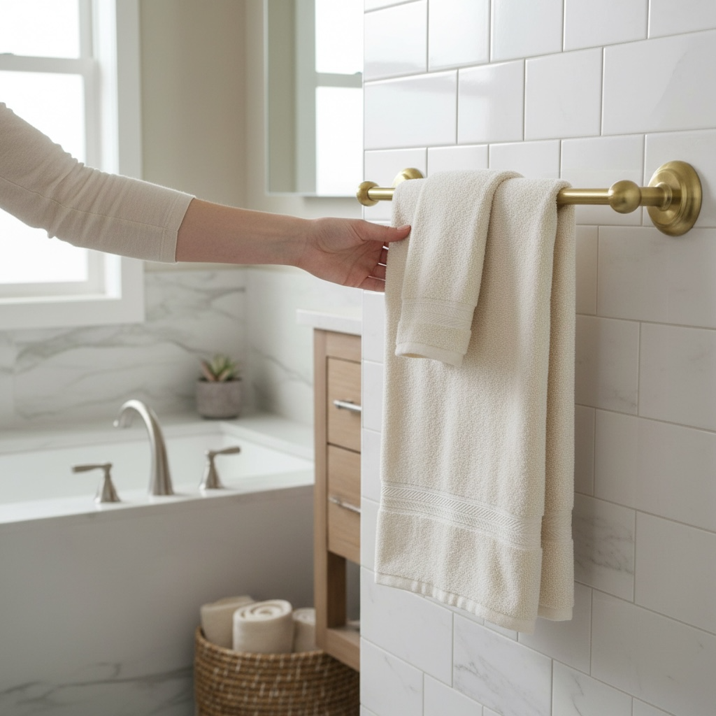 Mat Altın Havluluk Vintage Model Uzun Havluluk Fırçalanmış Gold Pirinç Malzeme Paslanmaz