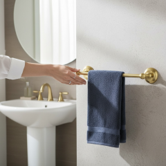 Mat Altın Havluluk Vintage Model Uzun Havluluk Fırçalanmış Gold Pirinç Malzeme Paslanmaz