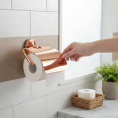 Banyo Tuvalet Kağıtlığı Bronz Bakır Renk Pirinç Malzeme Kapaklı Tuvalet Kağıtlığı Paslanmaz
