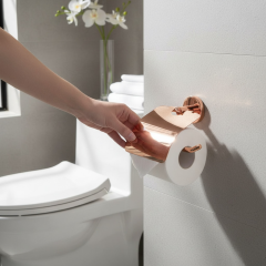 Banyo Tuvalet Kağıtlığı Bronz Bakır Renk Pirinç Malzeme Kapaklı Tuvalet Kağıtlığı Paslanmaz