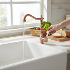 Mat Bakır Zen Desin Mutfak Armatür Vintage Tasarım Pirinç Materyal Mat Bronz