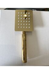 Gold Duş Seti Altın Duş Sistemi Büyük Metal Tepe Duş Yağmurlama Sistem Batarya Dahil Set