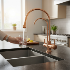 Bakır Arıtmalı Mutfak Bataryası Bronz Arıtmalı Armatür Özel Tasarım Arıtmalı Evye Armatür