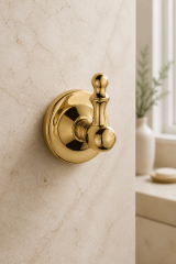 Gold Retro Bornozluk Gold Altın Banyo Bornozluk Havluluk Vintage Seri Pirinç Materyal 5 Yıl Garantili