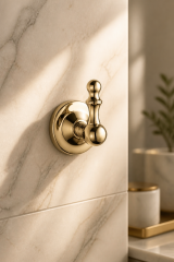 Gold Retro Bornozluk Gold Altın Banyo Bornozluk Havluluk Vintage Seri Pirinç Materyal 5 Yıl Garantili