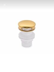 Gold Lavabo Sifon Gideri Bas Bırak Sistem Alt Körük Dahil Komple Set Pop Up Gold Renk