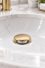 Mat Gold Lavabo Sifon Gideri Bas Bırak Sistem Alt Körük Dahil Komple Set Pop Up Mat Altın Gold Renk