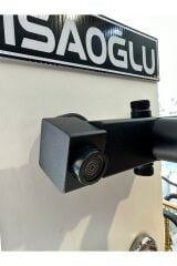 Siyah Duş Seti Mat Siyah Duş Sistemi Alt Armatür Dahil Set Tepe Yağmurlama 360 Derece Hareketli Duş