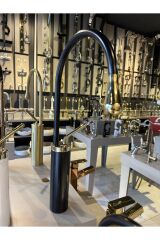 Çanak Lavabo Bataryası Gold Siyah Lavabo Musluğu Drop Design Gold Lavabo Armatür