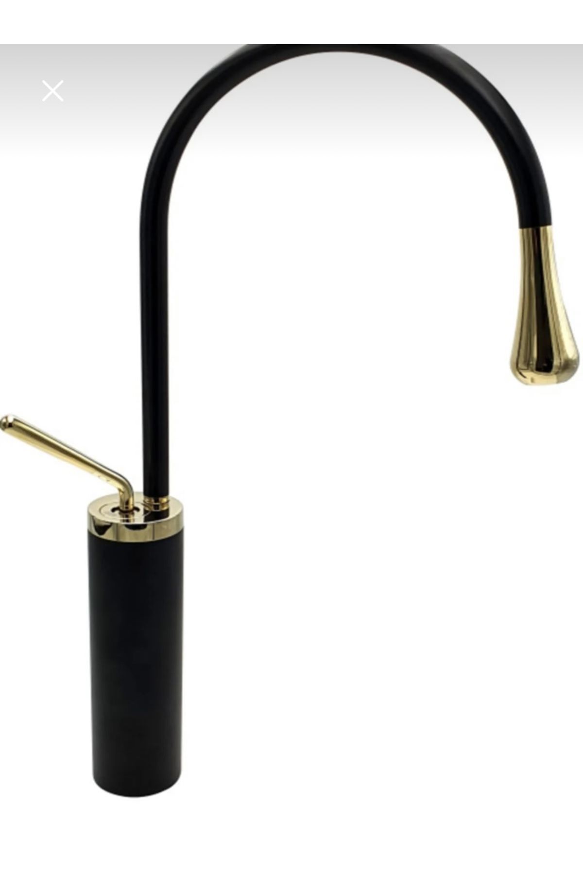 Çanak Lavabo Bataryası Gold Siyah Lavabo Musluğu Drop Design Gold Lavabo Armatür