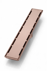 Sukar 60 Cm Bakır Bronz Duş Kanalı Paslanmaz Çelik Gövde Bronze Rose Lineer Duş Gideri 60 Cm Paslanmaz Çelik Materyal
