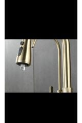 Arıtmalı Spiralli Mutfak Bataryası Mat Gold Evye Musluğu Arıtmalara Uygun Mat Altın Batarya Spiralli