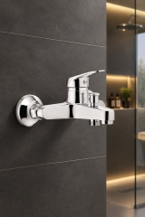 Banyo Bataryası Paslanmaz Pirinç 5 Yıl Garantili Banyo Duş Armatürü Gümüş Krom Renk