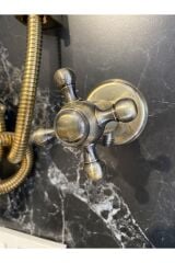 Taharet Musluğu Antik Mat Gold Taharat Musluğu Vintage Model Ara Musluk Antik Taharet