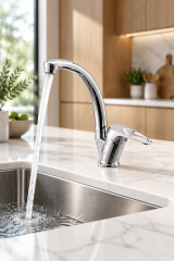 Mutfak Banyo ve Lavabo Bataryası Üçlü Komple Set Armatür Pirinç Materyal Paslanmaz 5 Yıl Garantili