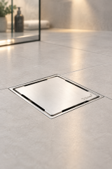 Banyo Yer Sifonu Sukar Platin Özel Tasarım 10x10 Banyo Yer Süzgeci Paslanmaz Çelik Koku Önleyici Özellikli Gider