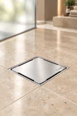 Banyo Yer Sifonu Sukar Platin Özel Tasarım 10x10 Banyo Yer Süzgeci Paslanmaz Çelik Koku Önleyici Özellikli Gider