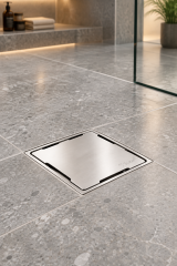 Banyo Yer Sifonu Sukar Platin Özel Tasarım 10x10 Banyo Yer Süzgeci Paslanmaz Çelik Koku Önleyici Özellikli Gider