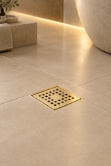 Gold Banyo Yer Sifonu Sukar Platin Özel Tasarım 10x10 Banyo Yer Süzgeci Paslanmaz Çelik Koku Önleyici Altın Özellikli Gider