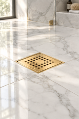 Gold Banyo Yer Sifonu Sukar Platin Özel Tasarım 10x10 Banyo Yer Süzgeci Paslanmaz Çelik Koku Önleyici Altın Özellikli Gider