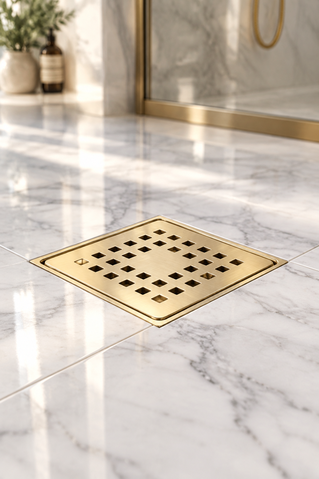 Gold Banyo Yer Sifonu Sukar Platin Özel Tasarım 10x10 Banyo Yer Süzgeci Paslanmaz Çelik Koku Önleyici Altın Özellikli Gider