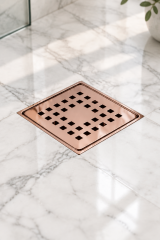 Bakır Banyo Yer Sifonu Sukar Platin Özel Tasarım 10x10 Banyo Yer Süzgeci Paslanmaz Çelik Koku Önleyici Bronz Özellikli Gider