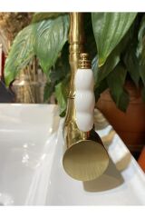 Mutfak Bataryası Mat Gold Evye Musluğu Rustik Tasarım Mutfak Bataryası Fırçalanmış Mat Gold Dore