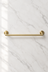 Mat Gold Banyo Havluluğu Fırçalanmış Altın Modern Uzun Banyo Havluluk Pirinç Materyal