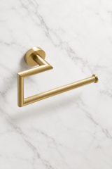 Mat Altın Banyo Havluluk Açık Modern Tasarım Fırçalanmış Gold Banyo Havluluk Pirinç Materyal