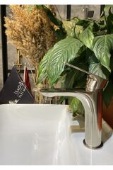 Lavabo Bataryası Mat Krom Lavabo Musluğu Leke Kireç Tutmaz Mat Krom Armatür