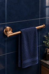 Mat Bakır Bronz Banyo Havluluk Açık Modern Tasarım Fırçalanmış Bronz Banyo Havluluk Pirinç Materyal Leke Tutmaz