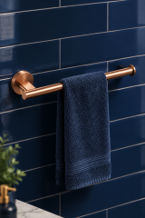 Mat Bakır Bronz Banyo Havluluk Açık Modern Tasarım Fırçalanmış Bronz Banyo Havluluk Pirinç Materyal Leke Tutmaz