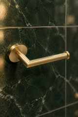Mat Gold Açık Modern Tuvalet Kağıtlık Fırçalanmış Altın Banyo Tuvalet Kağıtlığı Pirinç Materyal Leke Tutmaz