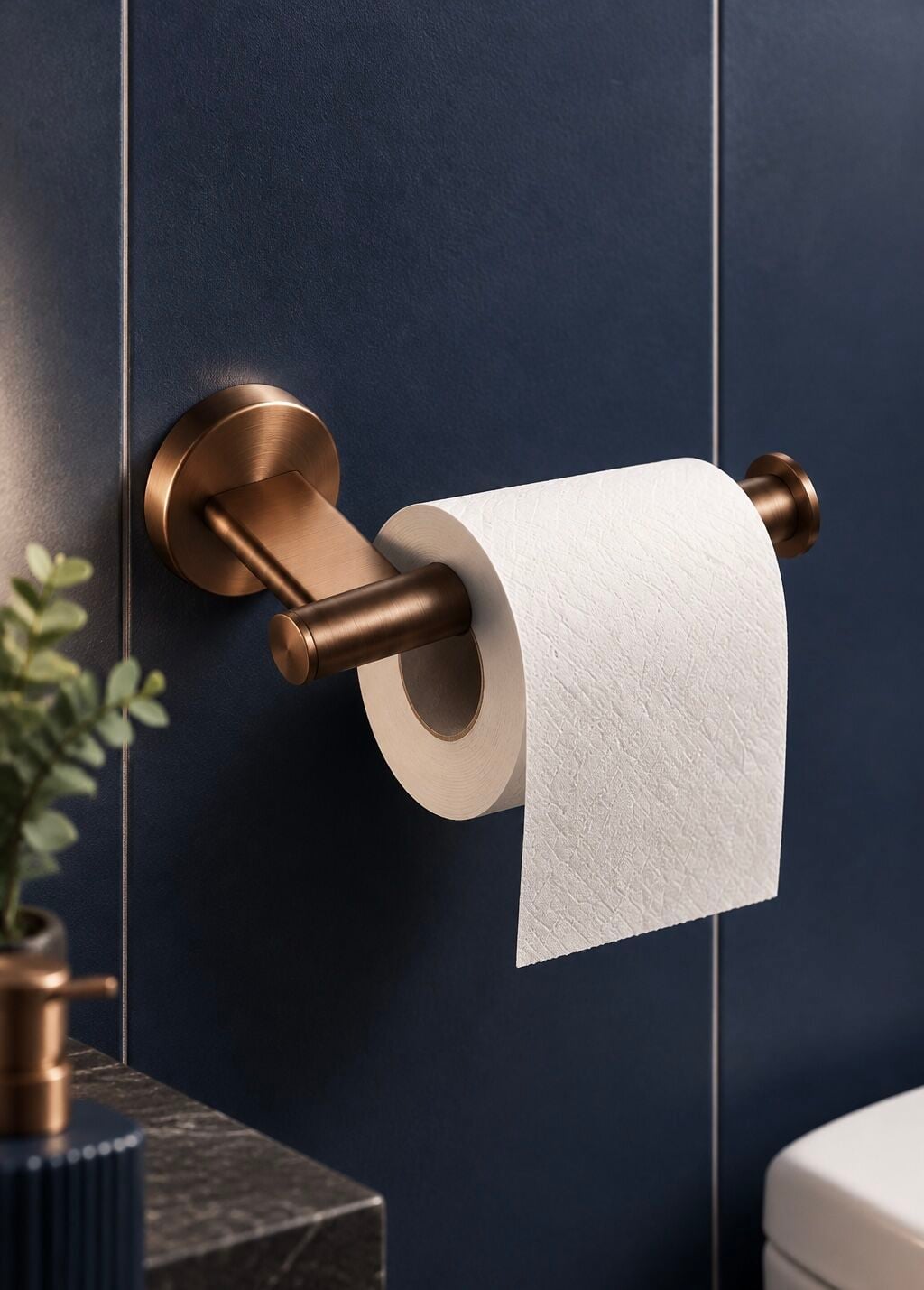 Mat Bakır Bronz Açık Modern Tuvalet Kağıtlık Fırçalanmış Bronz Banyo Tuvalet Kağıtlığı Pirinç Materyal Leke Tutmaz