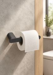 Antrasit Gri Açık Modern Tuvalet Kağıtlık Fırçalanmış Art Grey Banyo Tuvalet Kağıtlığı Pirinç Materyal Leke Tutmaz