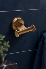 Mat Bakır Bronz Banyo Bornoz Askılık Fırçalanmış Bakır Modern Tasarım Leke Tutmaz Banyo Askısı