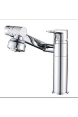Lavabo Bataryası Robotik Banyo Musluğu 360 Derece Hareketli Batarya Tazzik Ayarlı